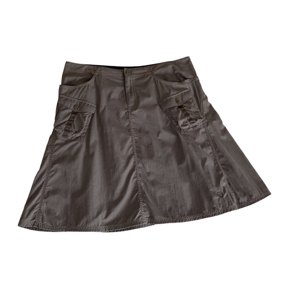 Mountain Hardwear Cargo Hiking Skirt Women's Size 12  Gray Nylon Travel A Line - Picture 4 of 10